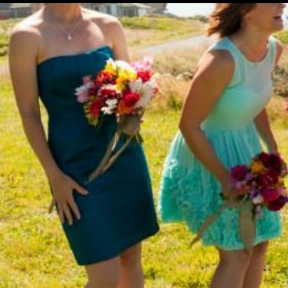 JCrew Erica Cotton Cady Strapless in Matisse Blue - Picture 7 of 7